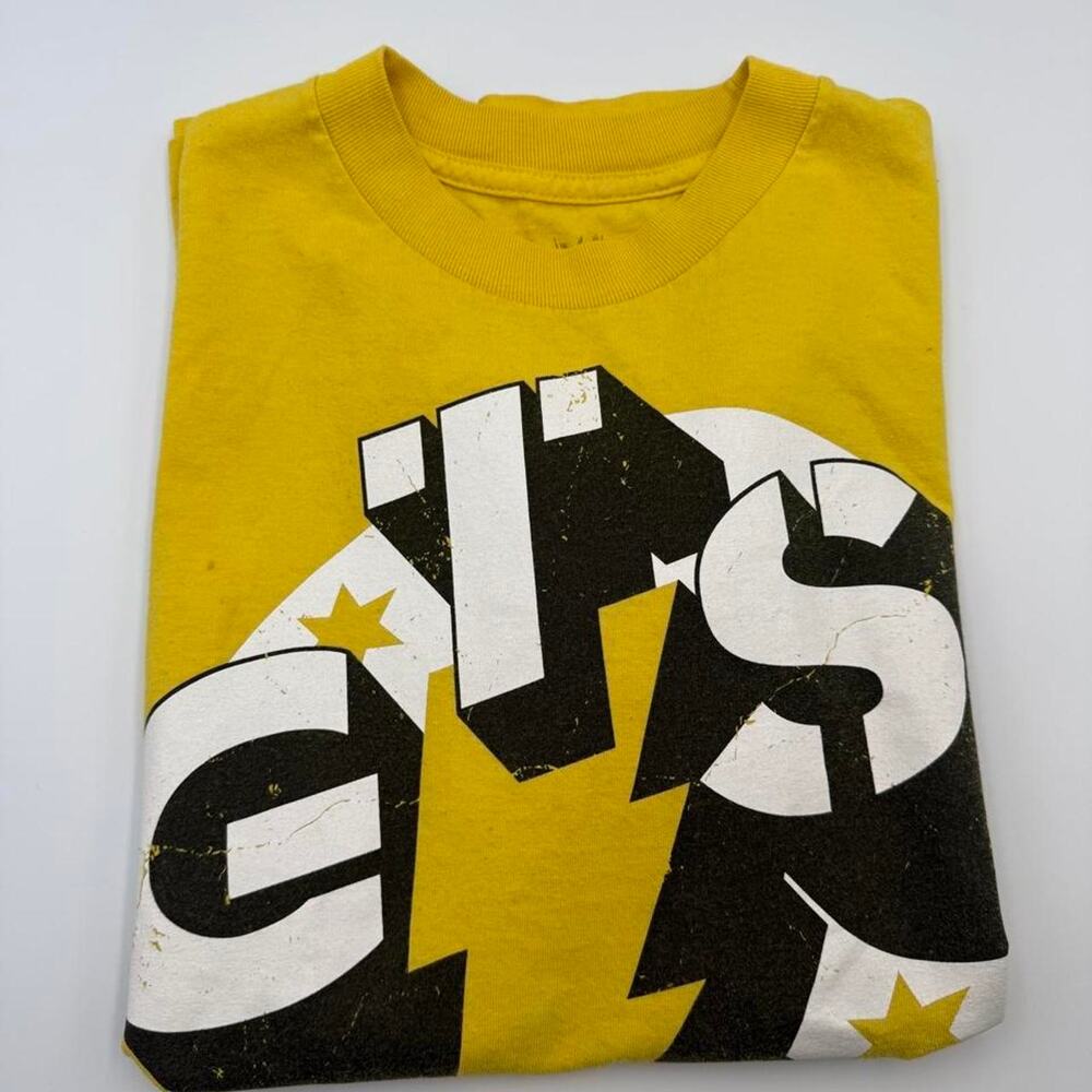 WWE CM Punk GTS Best In The World Yellow Double Side Authentic fits small (hole)